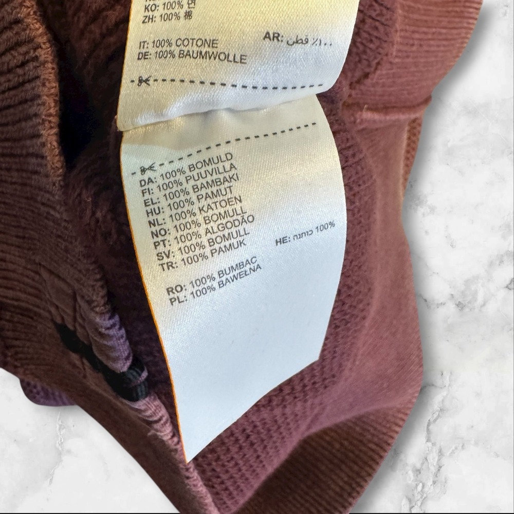 Superdry Men's Textured Knit Crew Neck Pullover Sweater Burgundy Sz M rolled - Picture 7 of 11
